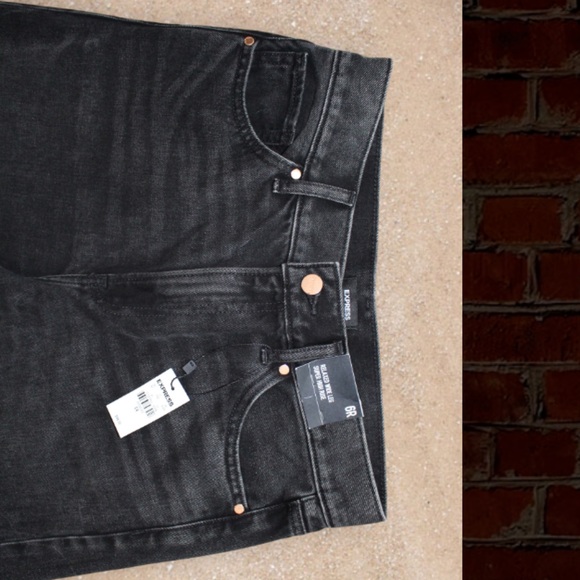 Express Relaxed Wide Leg Super High-rise Denim Jeans - Picture 5 of 11